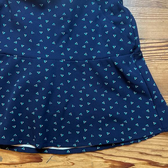 Polo Ralph Lauren navy blue geometric green triangle womens golf skirt SIZE XS - Picture 2 of 6
